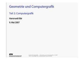 Geometrie und Computergrafik