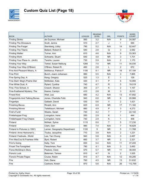 Custom Quiz List (Page 2) - Bartlesville Public Schools