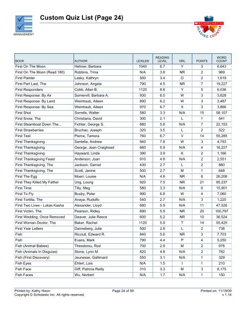 Custom Quiz List (Page 2) - Bartlesville Public Schools