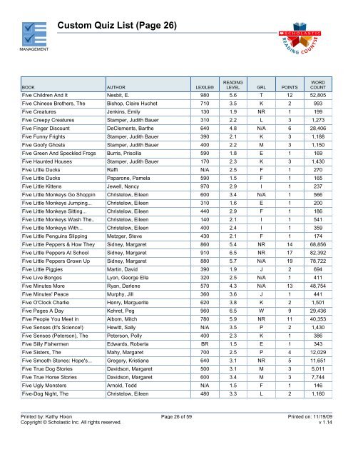 Custom Quiz List (Page 2) - Bartlesville Public Schools