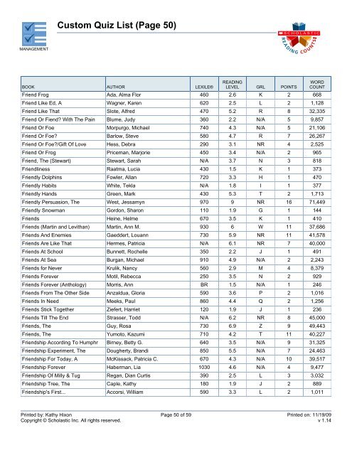 Custom Quiz List (Page 2) - Bartlesville Public Schools