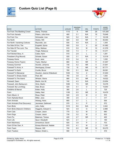 Custom Quiz List (Page 2) - Bartlesville Public Schools