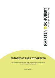 Fotorecht für Fotografen - Karsten  + Schubert