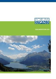Jahresbericht 2010 - FORUM ENGADIN