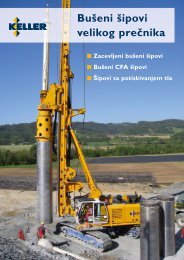 Zacevljeni bušeni šipovi - Keller Geotechnik