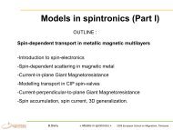 Models in Spintronics - The European School on Magnetism