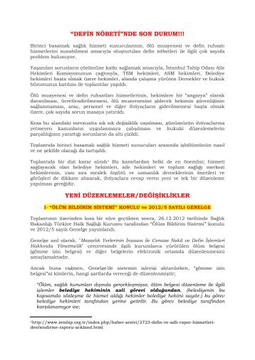 Yazının devamı için tıklayınız - İstanbul Tabip Odası