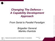 Changing The Defence – A Capability Development Approach - FINSE