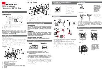 Bedienungsanleitung PrÃƒÂ¤senzmelder PD2 180 Slave - Swisslux AG