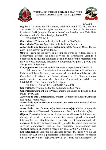 ata da 21Âª sessÃ£o ordinÃ¡ria da segunda cÃ¢mara, realizada em 12 ...