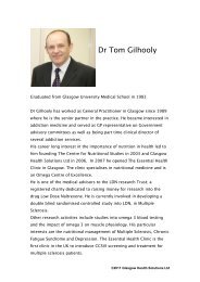 CV For Dr Tom Gilhooly - Essential Health Clinic