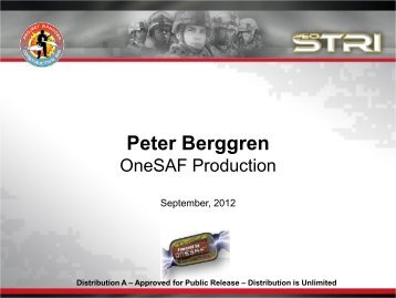 Peter Berggren - OneSAF Public Site
