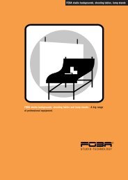 FOBA studio backgrounds, shooting tables, lamp stands FOBA