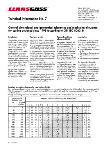 Technical information No. 7 - CLAAS GUSS GmbH