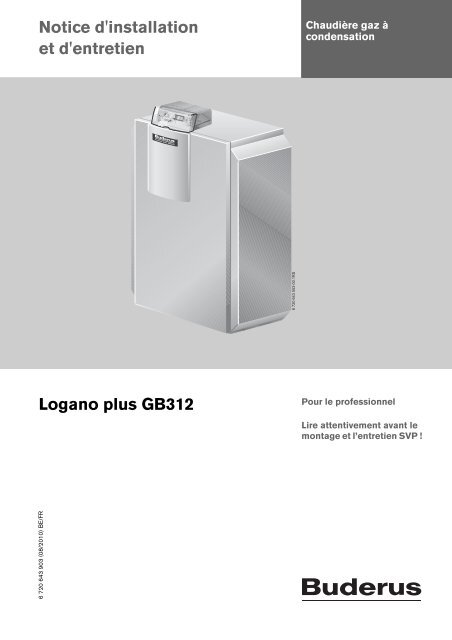 Notice d'installation et d'entretien Logano plus GB312