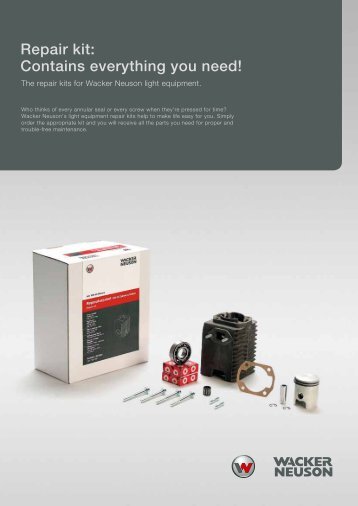 Repair kit: Contains everything you need! - Wacker Neuson