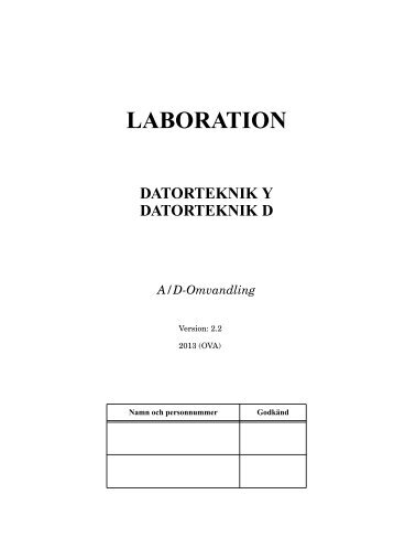 LABORATION - Datorteknik