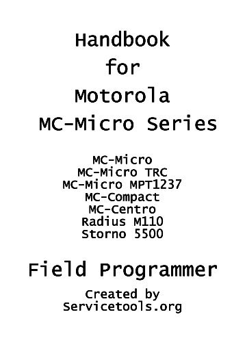 Handbook for Motorola MC -Micro Series Micro ... - Servicetools.org