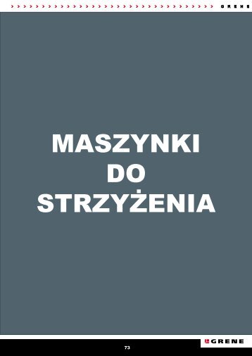 maszynki do strzyÅ¼enia - Grene