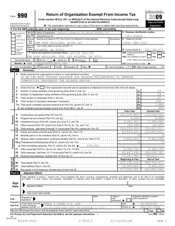 Continuation Sheet for Schedule I (Form 990) - The Community ...