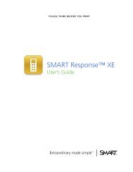 SMART Response XE User's Guide - SMART Technologies Inc.