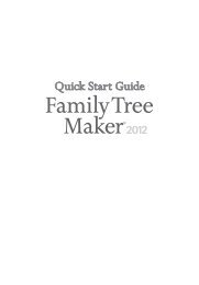 Quick Start Guide Family Tree Maker 2012