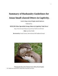 Summary of Husbandry Guidelines for - Otter Specialist Group