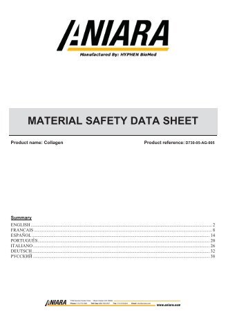 MSDS - Aniara