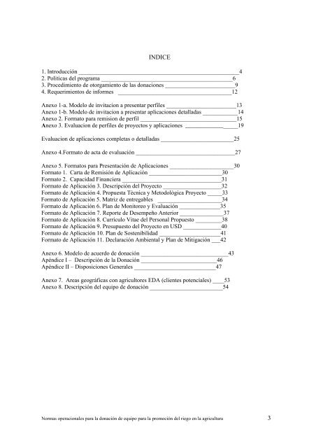 Grants Program - Cuenta del Milenio - Honduras