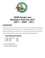XXXII Sandy Lane Barbados Gold Cup 2013 - Barbados Turf Club