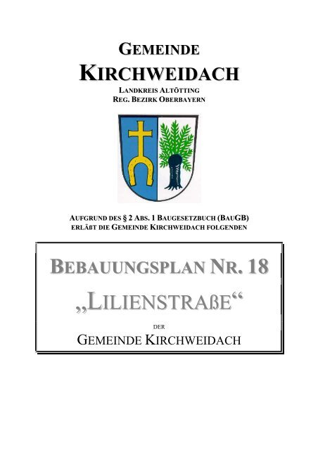 GEMEINDE KIRCHWEIDACH LANDKREIS ALTÖTTING REG. ...