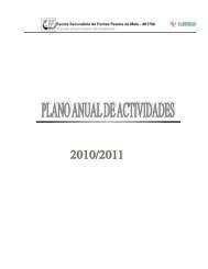 Plano Anual de Actividades - ES de Fontes Pereira de Melo