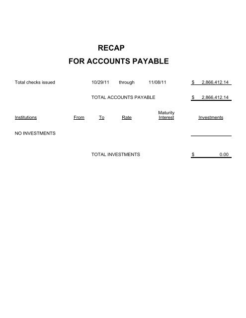Accounts Payable Covering the Period 10-26 ... - Muskegon County