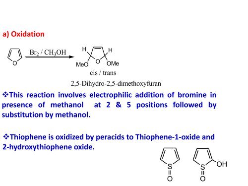 Reaction of Furan and Thiophene