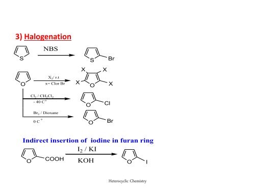 Reaction of Furan and Thiophene