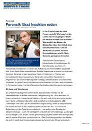 Forensik lÃ¤sst Insekten reden - Wiki2.benecke.com - Mark Benecke