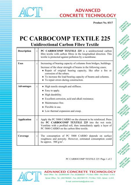 pc carbo-comp textile 225