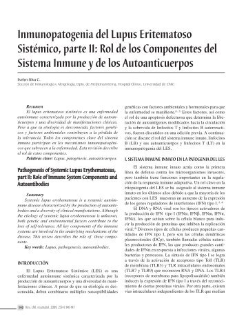 Inmunopatogenia del Lupus Eritematoso SistÃ©mico, parte II: Rol de ...