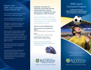 URMC sports Concussion Program