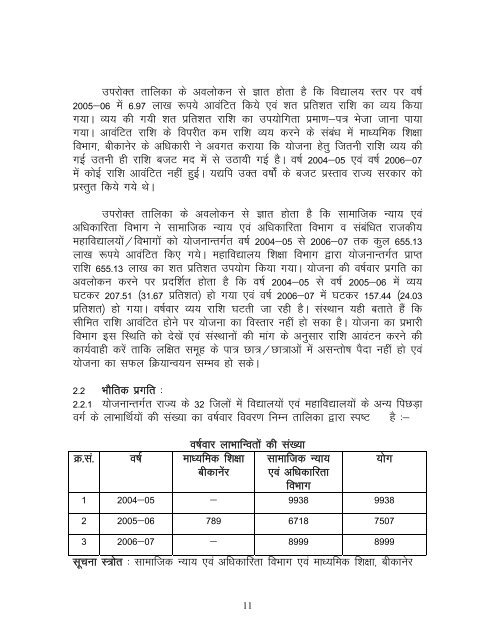 Hindi - evaluation organization, rajasthan