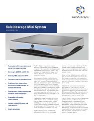 Datasheet: Kaleidescape Mini System - Custom Controls