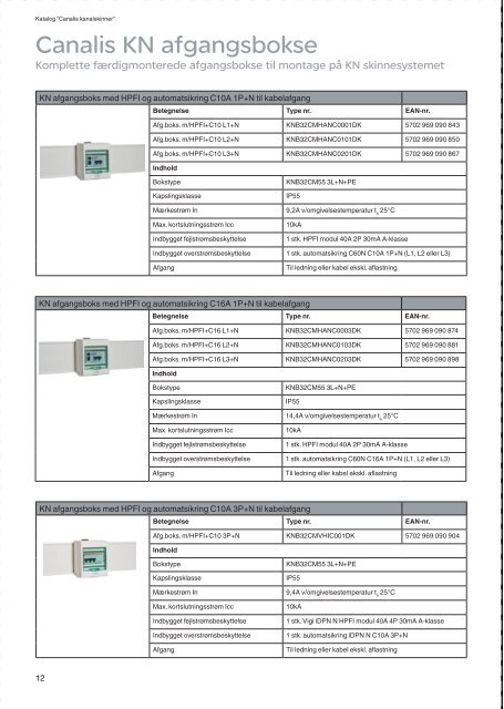 Canalis kanalskinner - Afgangsbokse til KN og ... - Schneider Electric