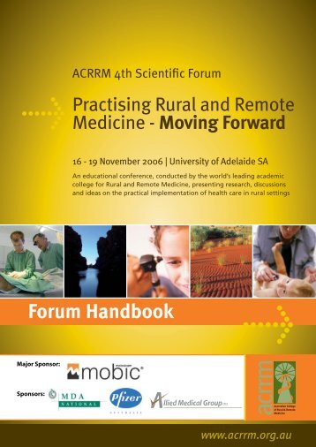 Forum Handbook - Australian College of Rural and Remote Medicine