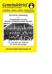 Juni/Juli/August 2011 - Kirchspiel-Gensungen