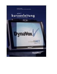 Anleitung DynaVox V/VMax - Active Communication