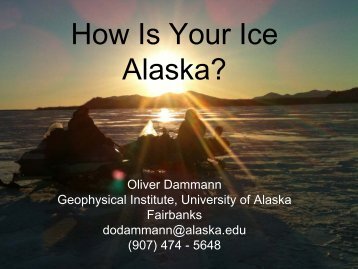 How Is Your Ice Alaska - ANTHC