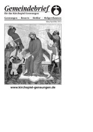 Gemeindebrief - Kirchspiel-Gensungen