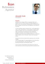 Alexander Groth - Econ Referenten-Agentur