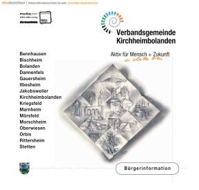 Bürgerbroschüre - Verbandsgemeinde Kirchheimbolanden