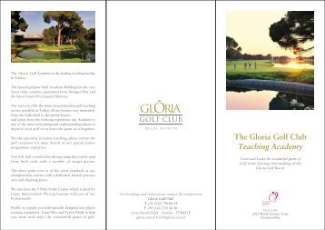 The Gloria Golf Club Teaching Academy